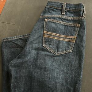 Men’s dark wash cinch jeans